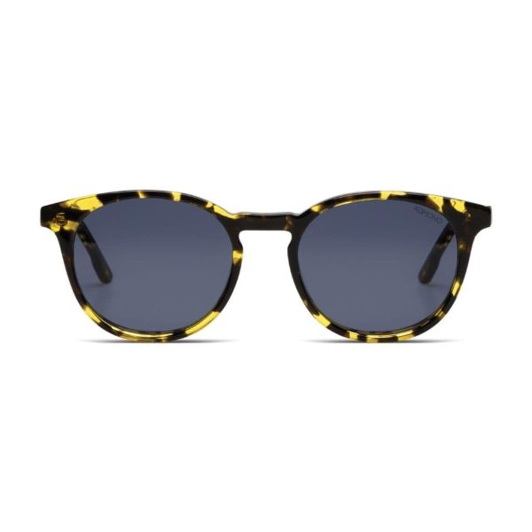 sunglasses-komono-hudson-tiger-KOM-S9427-round-black-yellow-by-kambio-eyewear-front