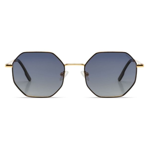 sunglasses-komono-baker-gold-glossy-black-KOM-S100000-hexagonal-by-kambio-eyewear-front