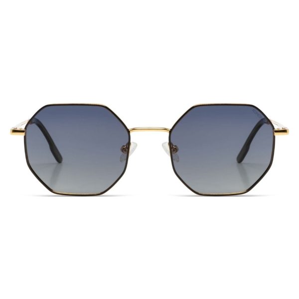 sunglasses-komono-baker-gold-glossy-black-KOM-S100000-hexagonal-by-kambio-eyewear-front