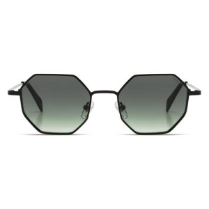 sunglasses-komono-jean-matte-black-KOM-S9876-hexagonal-by-kambio-eyewear-front